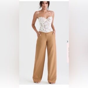 NWT House of CB Cameron Relaxed Trousers in Caramel